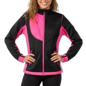 Choko Lethal 2 Black Pink Jeep Zipper Front Jacket Ladies Small